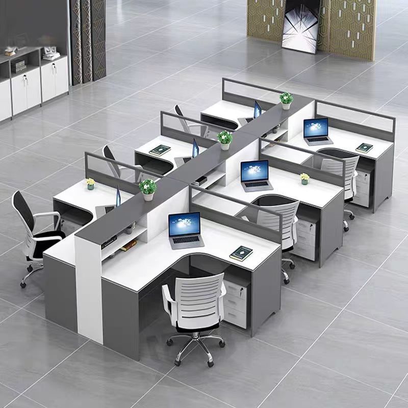 Modern Simple Screen Desk Panel Staff Desk Office Desk and Chair Combination Four/Six-person Card Hold Work Seat Modern Simple Screen Desk Panel Staff Desk Office Desk and Chair Combination Four/Six-person Card Hold Work Seat