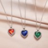 Chain for key bag  heart shaped, suitable for import, European style, with gem, wholesale