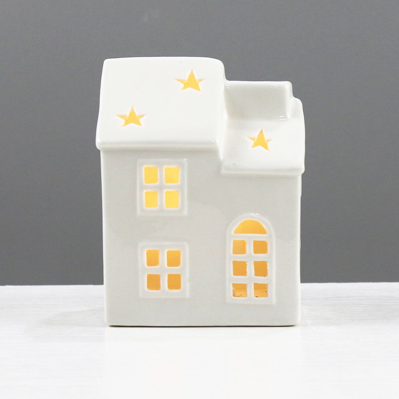 Navidad creativa pequeña casa decoración hueco luz de la noche decoración Comercio exterior europeo exportación artesanía fábrica ventas directas