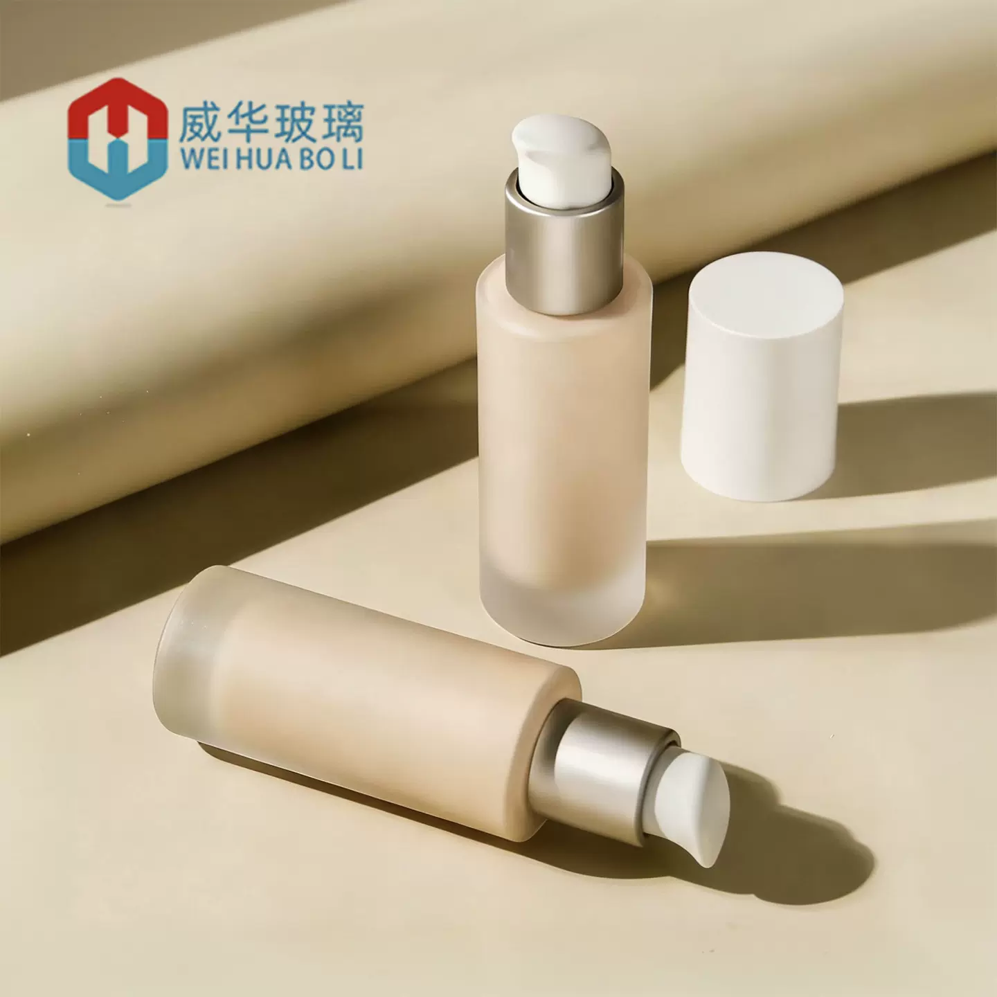 厂家现货30ml60ml100ml圆柱平肩喷雾分装瓶护肤品精华乳液玻璃瓶