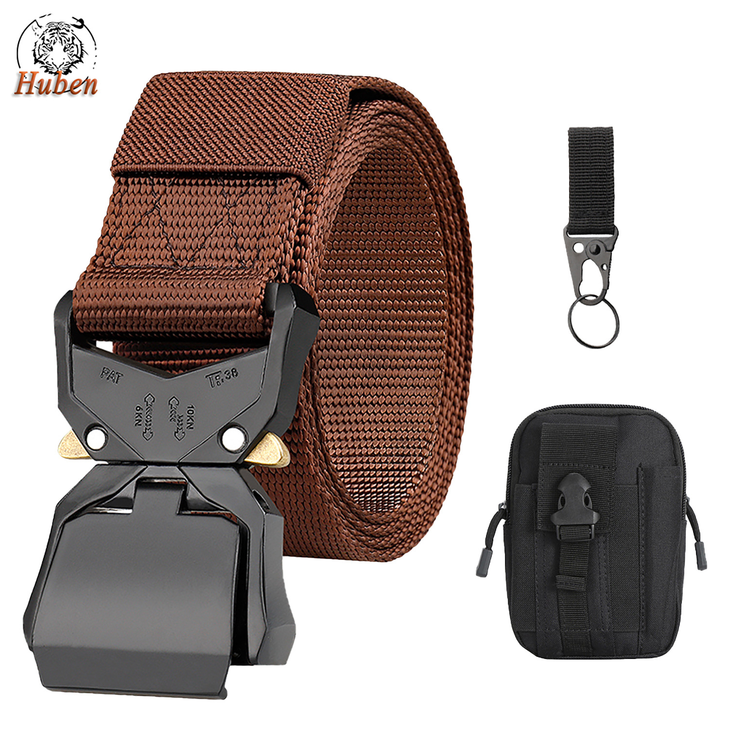 Nuevo cinturón táctico de nailon con hebilla de liberación rápida de aleación de aluminio, cinturón cobra para deportes al aire libre