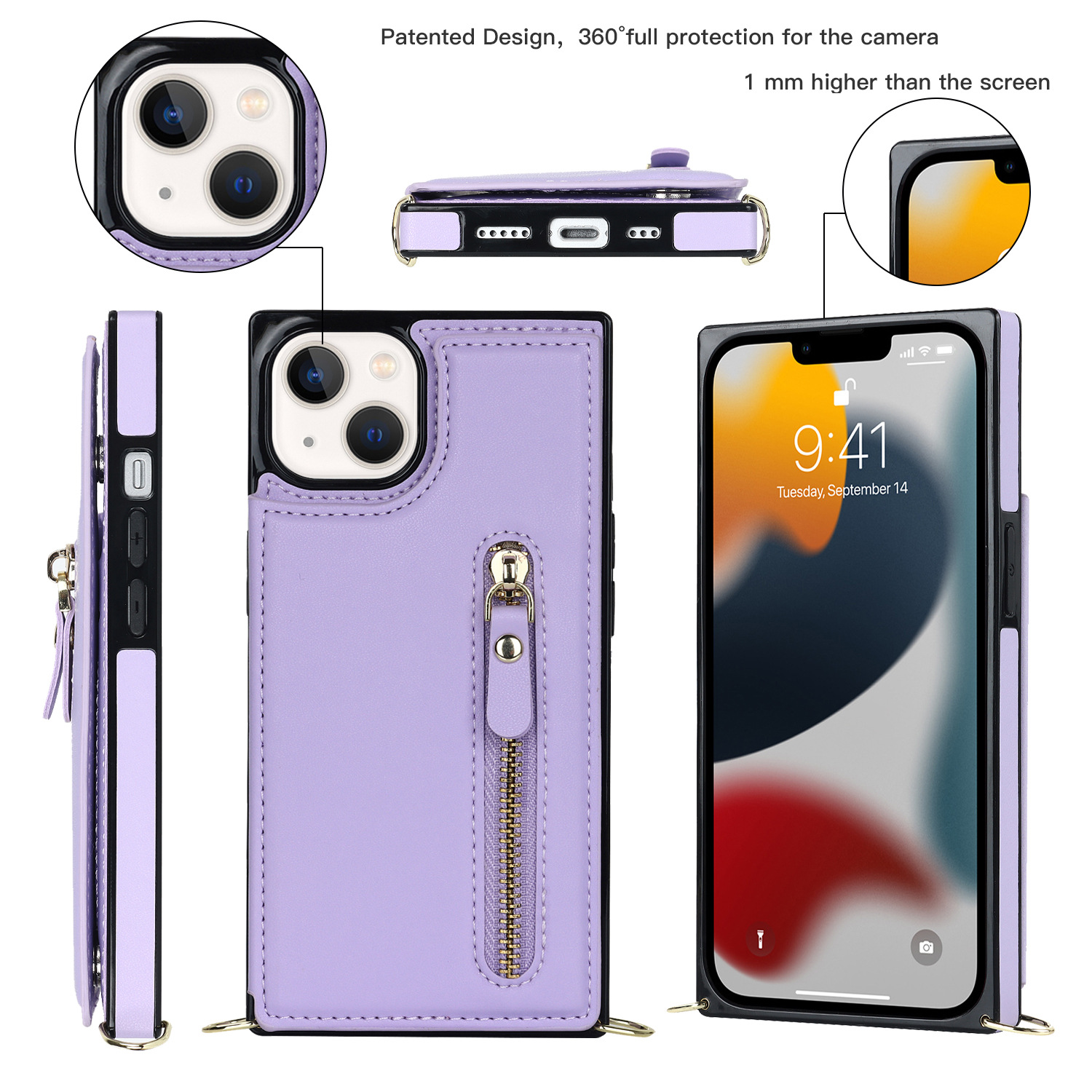 Handyhülle Aus Leder Für Iphone Pro Umhängetasche Mit Band_voghion.com