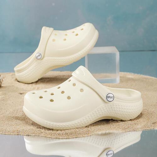 Men's Summer Holeshoe Outdoor Cap Toe Sandals, Unisex Casual Beach Shoes, Half-Cover Breathable Couple Shoes, Wholesale