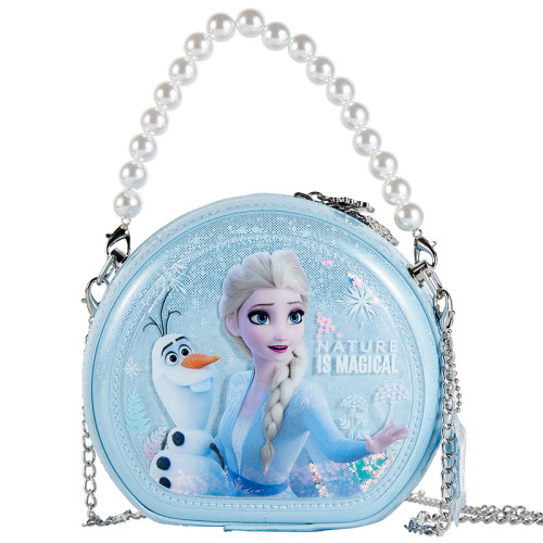 Disney Children's Crossbody Bag Platform Frozen Princess Handbag Quicksand Coin Purse Gift Wholesale
