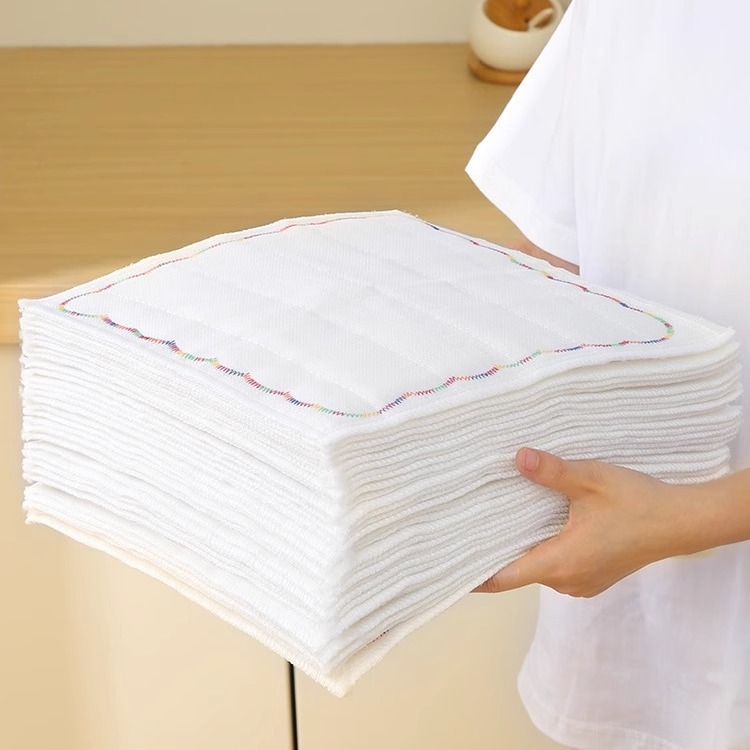 12-layer 30*30 rainbow oleophobic dishwashing cloth thickened dishwashing towel lint-free oil-removing dishcloth