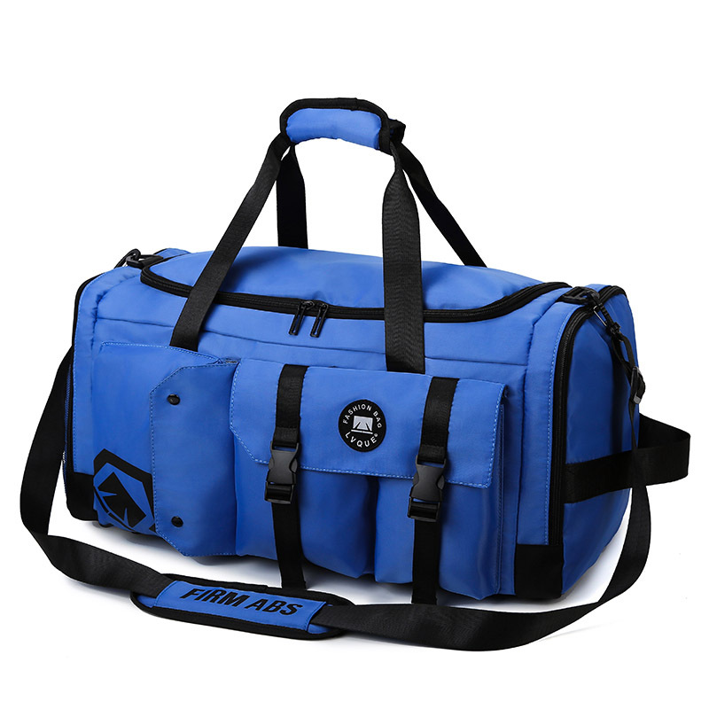 Bolsa de viaje portátil de moda de gran capacidad, bolsa deportiva multifuncional para hombres y mujeres, equipaje de separación seca y húmeda, mochila