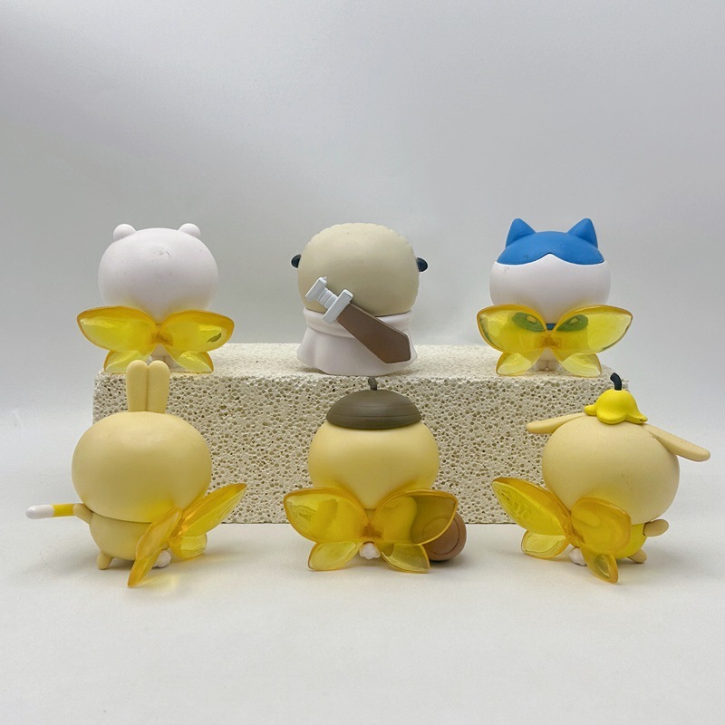 日本ちいかわ Chiikawa フィギュア ハッピーリトルバ セルフメタリック クマ ガシャポン人形モデル ケーキオーナメント|undefined