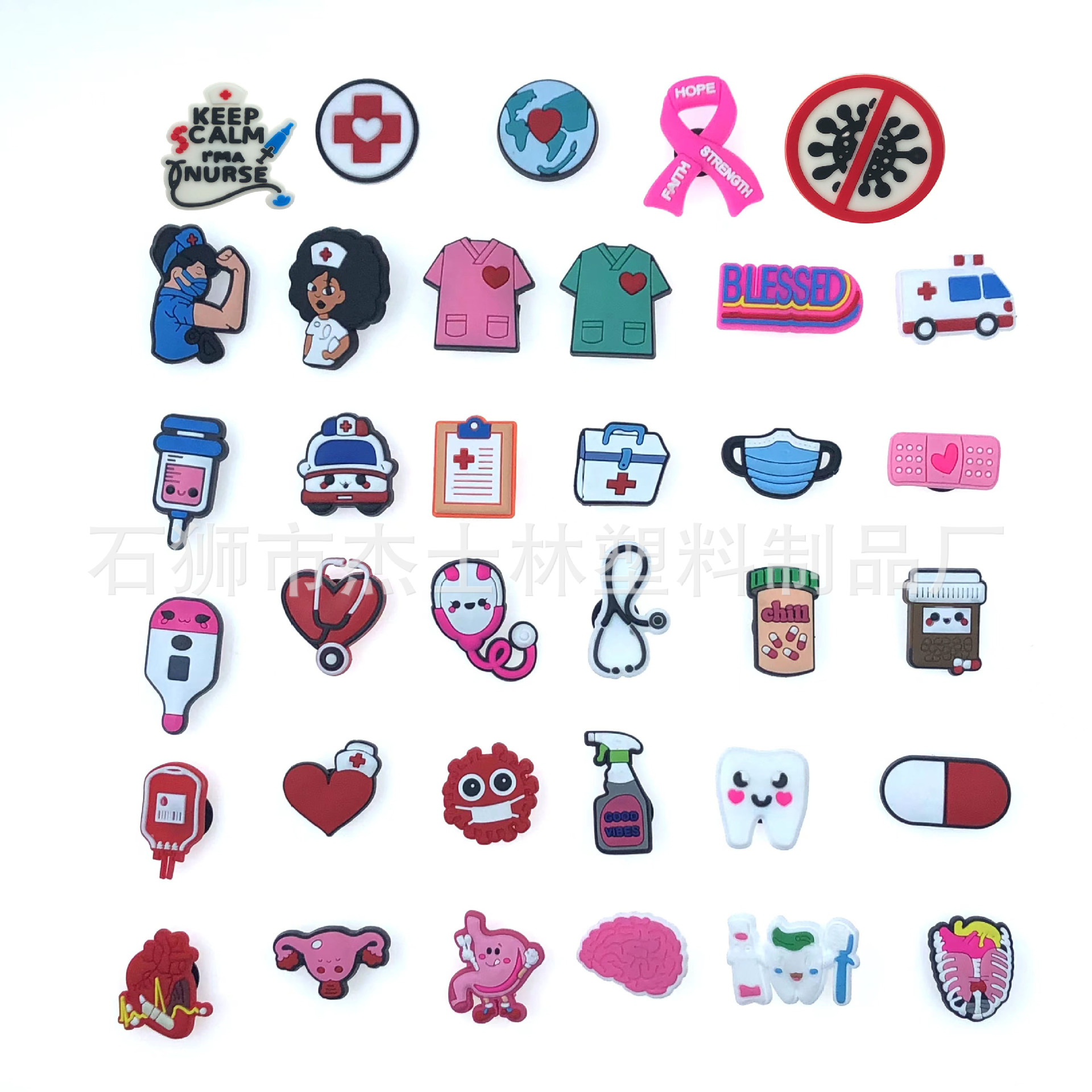 Cross-border best-selling clogs, garden shoes, drip molding ornaments, medical care series shoes, flower phones, zipper bags, DIY accessories