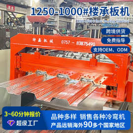 出口菲律宾1250-1000#楼承板机压瓦机 楼房承重双层单层压瓦机