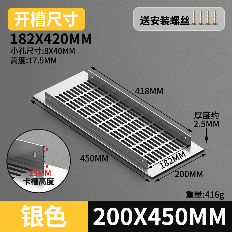 Gabinete de aleación de aluminio ventilador de red de zapato cubierta de ventilación cubierta de ventilación cubierta de ventilación de rejilla de disipación de calor