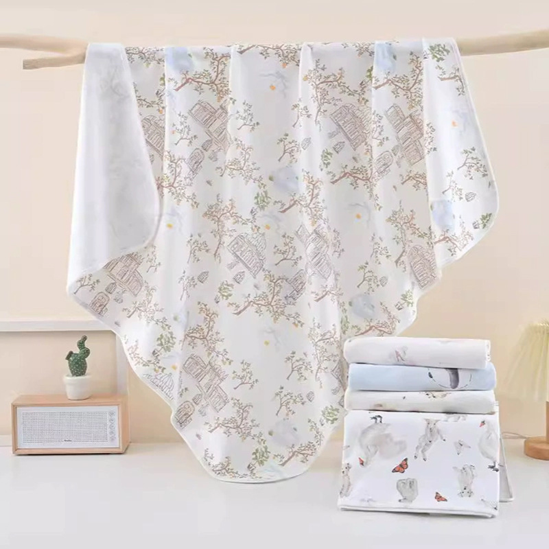 Wrapping Towel Class A Pure Cotton Newborn Newborn Baby Swaddling Towel Spring and Summer Cover Blanket Wrapping Towel Birth Room Bag