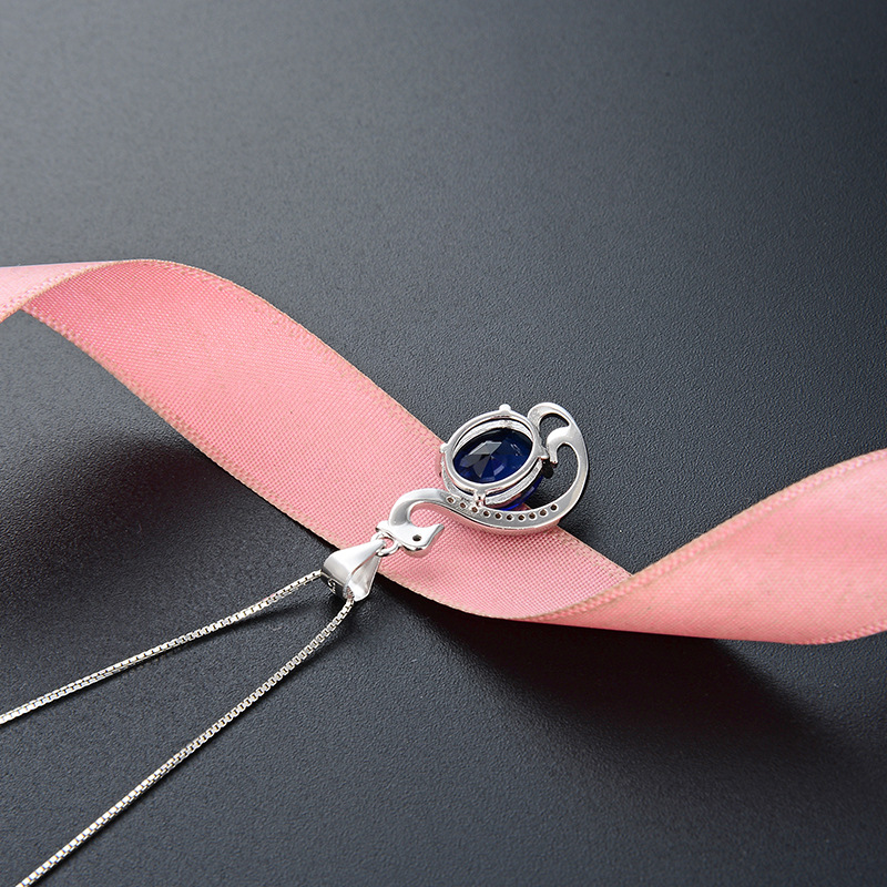 Europa y los Estados Unidos de la nueva moda 925 plata esterlina colgante cisne simple y universal nicho de diseño de joyas populares de cristal