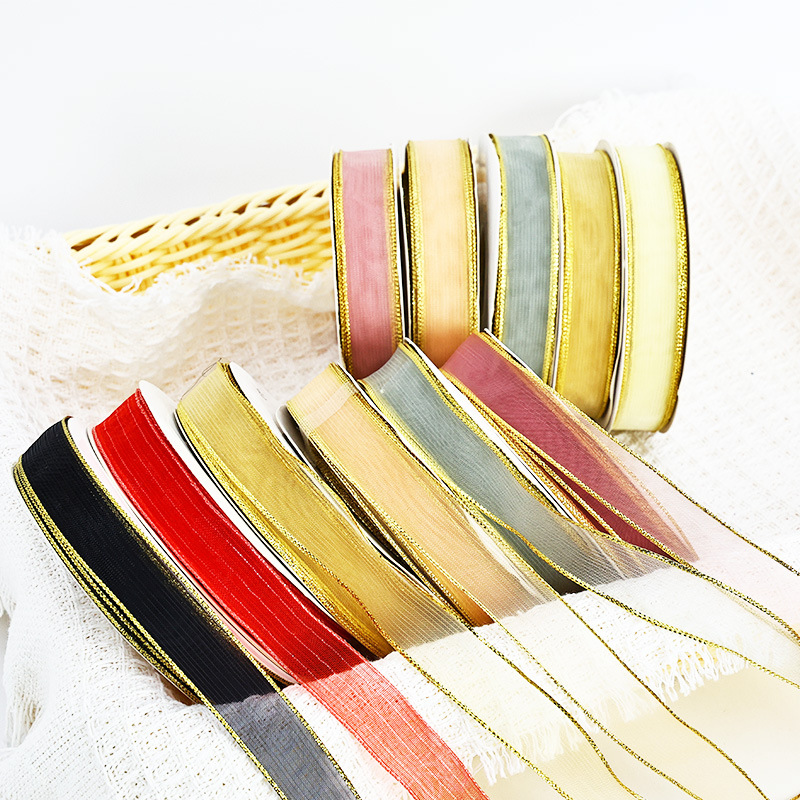 Caja de regalo de hilo de nieve de alambre de oro, pastel de flores, hilo de nieve hecha a mano, barra de DIY, accesorios, cinta de flores