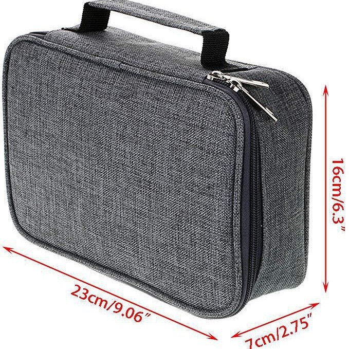 Bolsa de lápices multifuncional con pincel de acuarela de plomo de colores de 72 agujeros, correa extraíble, bolsa para bolígrafos de dibujos animados portátil
