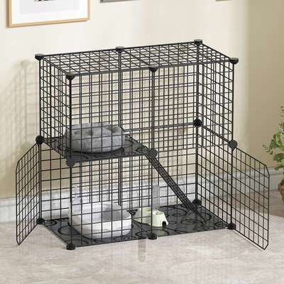 猫笼别墅家用室内猫舍带厕所猫笼子超大自由空间小型猫咪猫窝猫屋