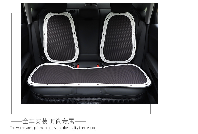 Summer Ice Silk Car Seat Cushion, High-End Bow Car Summer Cool Breathable Seat Cushion, Simple Car Seat Cushion