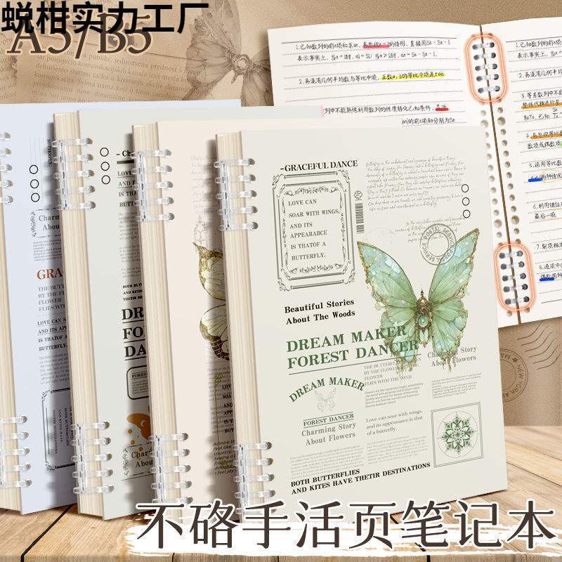 Minimalist Aesthetic Thick Retro Student Notebook Office Lined Journal