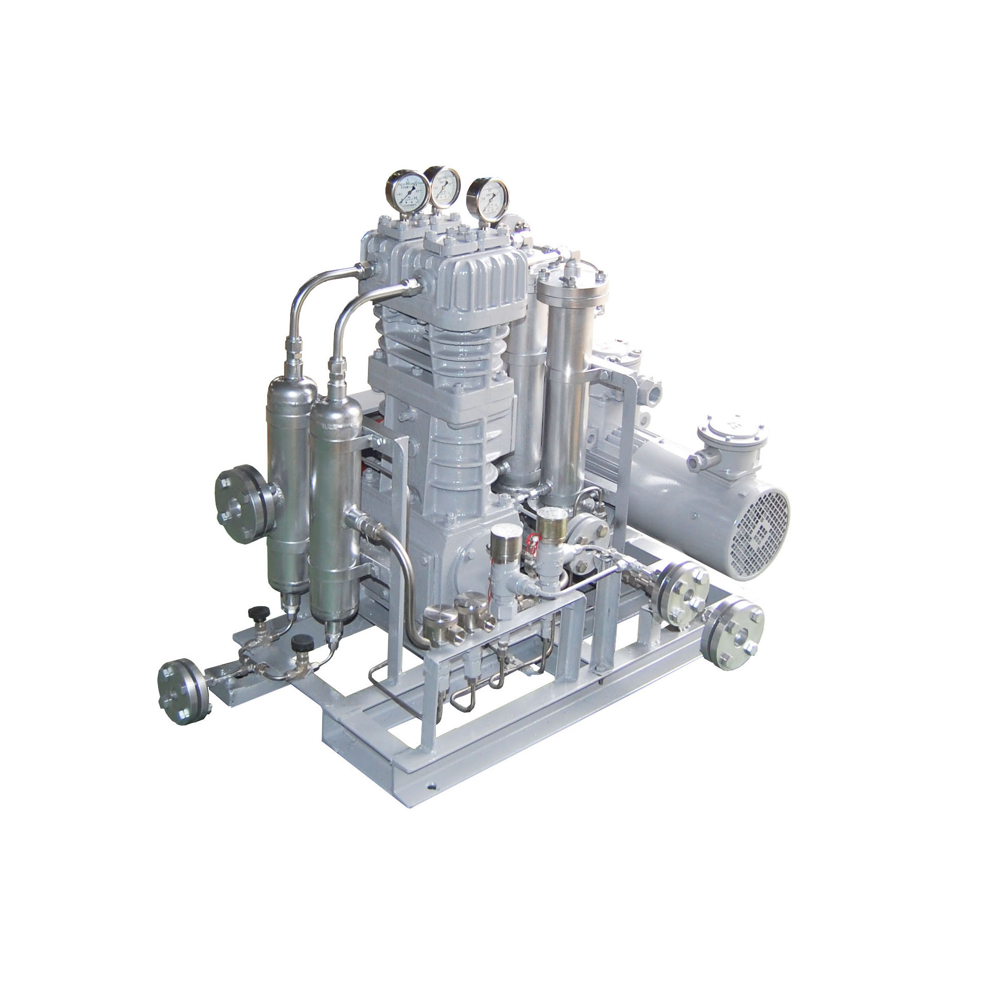 采购小型容积式再生气压缩机皮带式风冷型低压回收空压机工艺流程