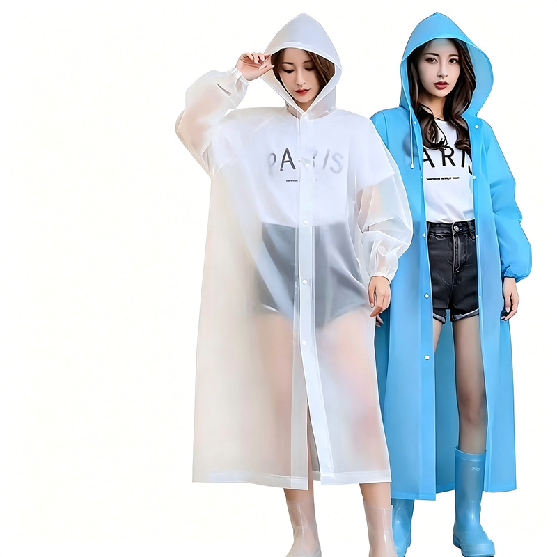 Disposable EVA raincoat for adults, thickened and portable, factory direct sale, large size, unisex, full-body, non-hiking use Disposable EVA raincoat for adults, thickened and portable, factory direct sale, large size, unisex, full-body, non-hiking use