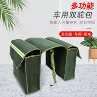 Мотоциклетная боковая сумка из холста, велосипедная боковая сумка, сумка для мотоциклиста, дорожная сумка, универсальная холщовая сумка в стиле ретро Ling
