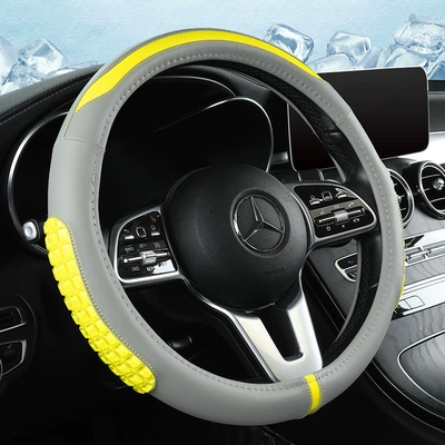 2022 new gel jelly steering wheel cover non-slip wear-resistant unisex round D-type car handle cover personality