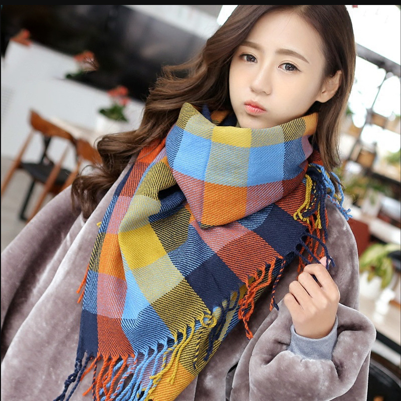 Boho Checkered Scarf - Color Variation 1