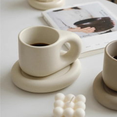 北欧INS陶磁器太ったマグカップコーヒーカップカップル朝食バレンタインデープレゼント大容量カップ