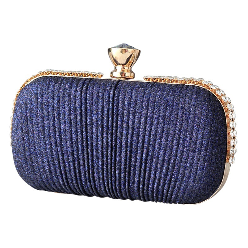 Plisado nuevo bolso de noche europeo y americano transfronterizo de un hombro bolso de noche nicho bolso de embrague de alta calidad para las mujeres