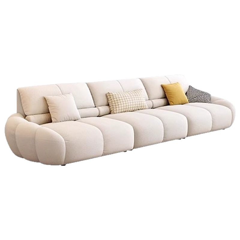 Nuevo estilo de estilo francés de estilo de línea recta de tres personas combinación de sofá de tela verde puff sala de estar pequeño estilo nórdico