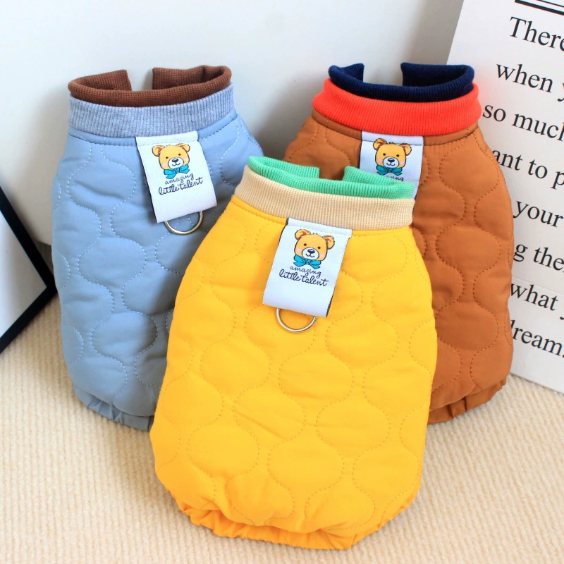 Одежда для собак Бархатный жилет для щенков одежда для домашних животных осенне-зимний шнауцер собака маленькая собака поддельный жилет из двух частей хлопка