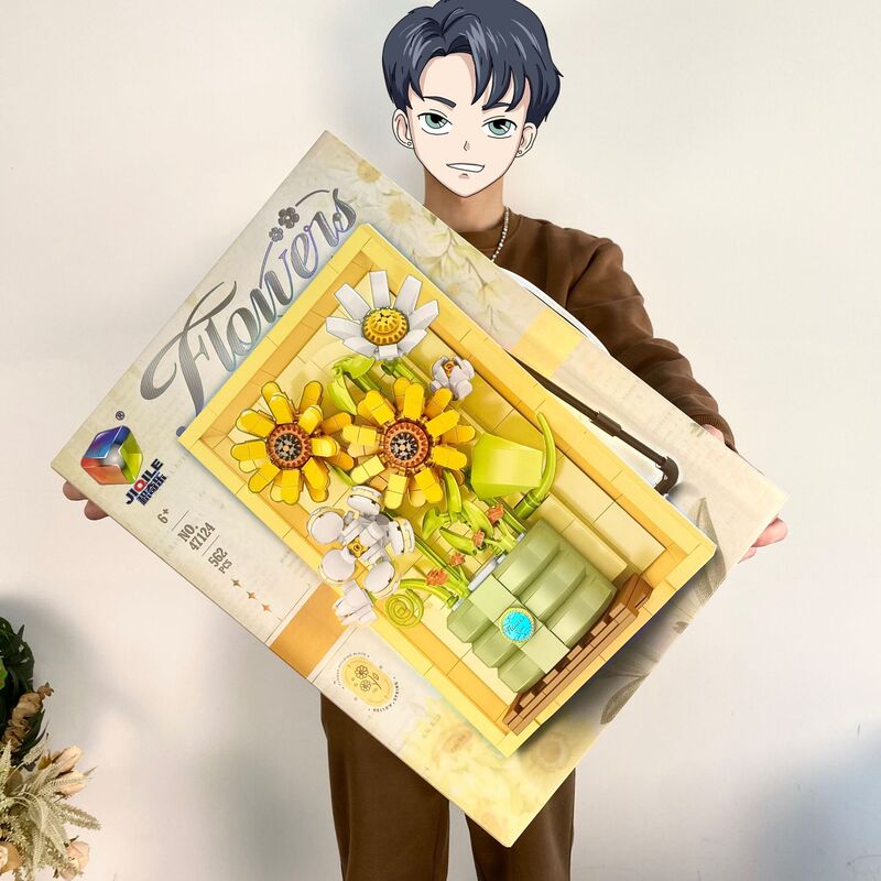 Compatible with Lego assembly blocks simulation motorcycle locomotive model children's educational toys gift box suit gifts wholesale