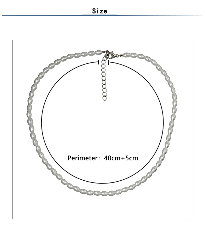 Vintage Handmade Beaded Pearl Necklace Simple Clavicle Chain Jewelry Wholesale