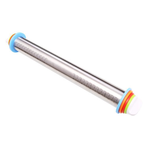 Silicone rolling pin rotating roller rolling pin kitchen wooden handle rolling pin dumpling skin pressed flour stick baking utensils