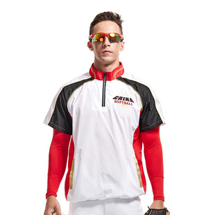 Baseball and Softball Small Batch Customization Short-Sleeved Windbreaker Wind Lining Sports Jacket School Club Embroider Customization