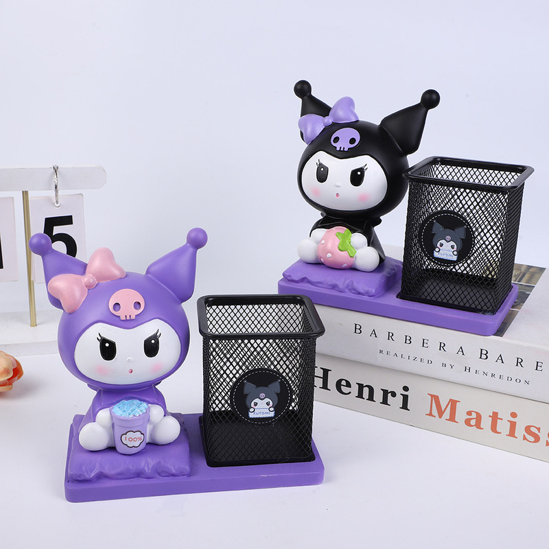 Kuromi Pen Holder, Large Capacity, Multi-Functional, Ins-Style, Simple Desktop Storage Organizer, Student Stationery, Office Storage Kuromi Pen Holder, Large Capacity, Multi-Functional, Ins-Style, Simple Desktop Storage Organizer, Student Stationery, Office Storage