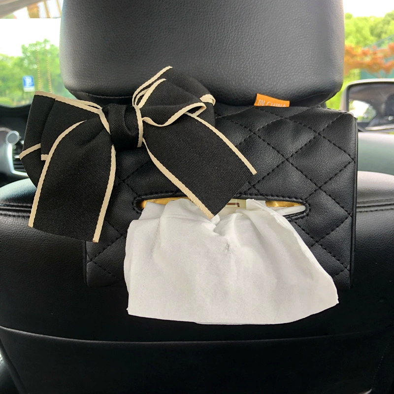 Креативный лук автомобильная коробка для салфеток автомобильный солнцезащитный козырек кресло задняя бумажная коробка Высококачественная кожа оптом