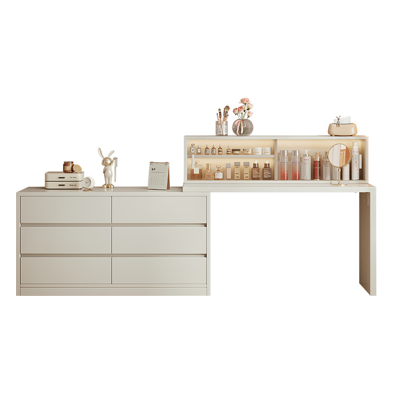 Tocador, cómoda, todo en uno, simple y moderno, 2025 nuevo gabinete de almacenamiento, dormitorio, armario de cola, mesa de maquillaje, todo en uno, almacenamiento