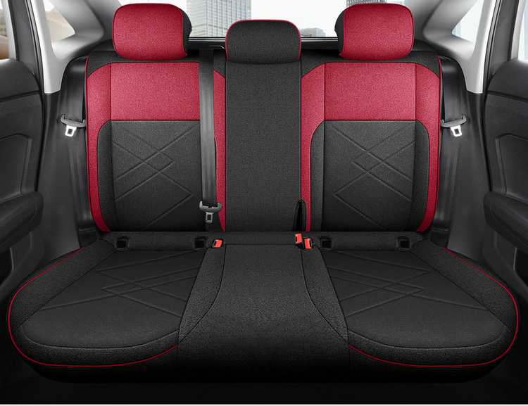Volkswagen Lavida Xinrui Xr Seat Cover Set, Full Coverage Car Seat Cushion, Cotton Linen Fabric Seat Cover Set, Full Coverage