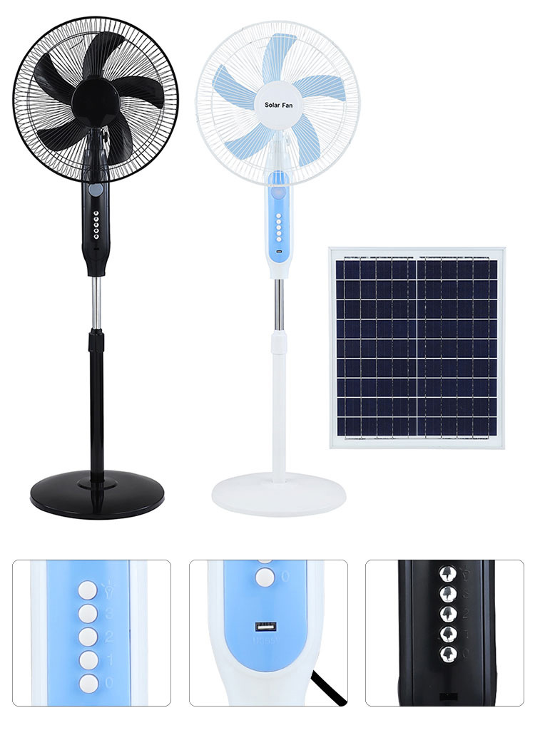 Solar fans, floor-standing fans, outdoor portable DC 12-inch and 16-inch manufacturers for sale pic 6