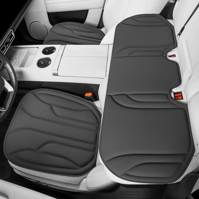 Four Seasons Pad Seat Cushions, Breathable and Non-Slip, Direct - noble-black-3-piece-set-front-and-rear-seat-cushions-luxurious-anti-fouling-leather-latex-cotton-core-not-tired-after-sitting-for-a-long-time