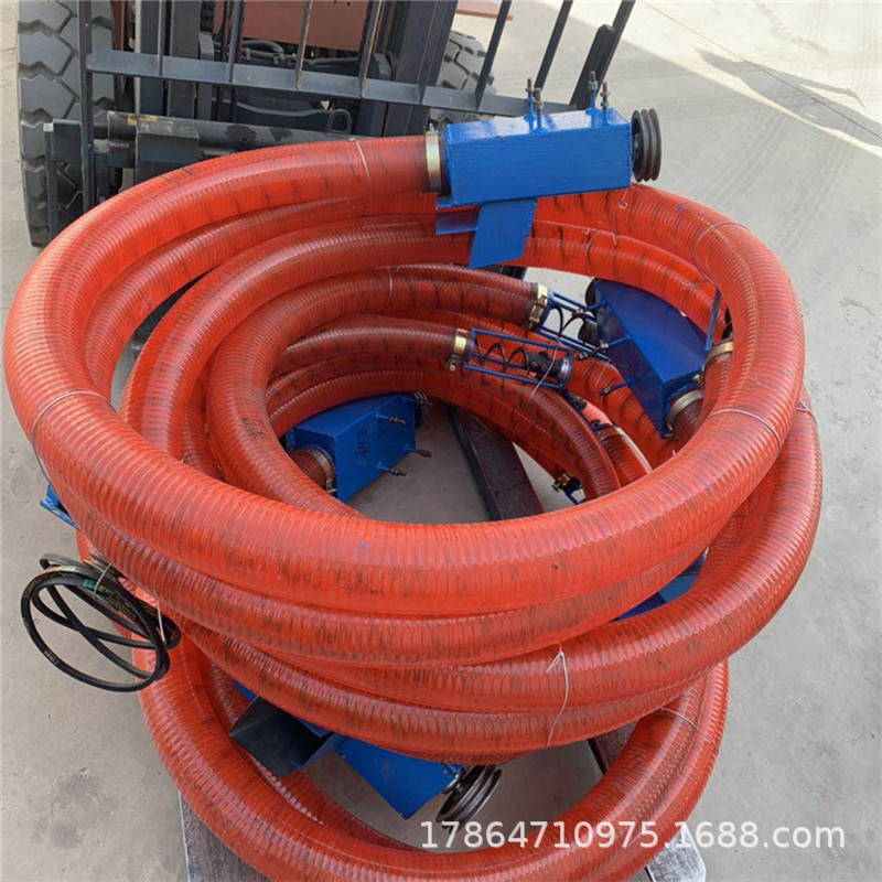 玉米黄豆水稻谷子收粮装车牛筋软管吸粮机车载式抽干沙机