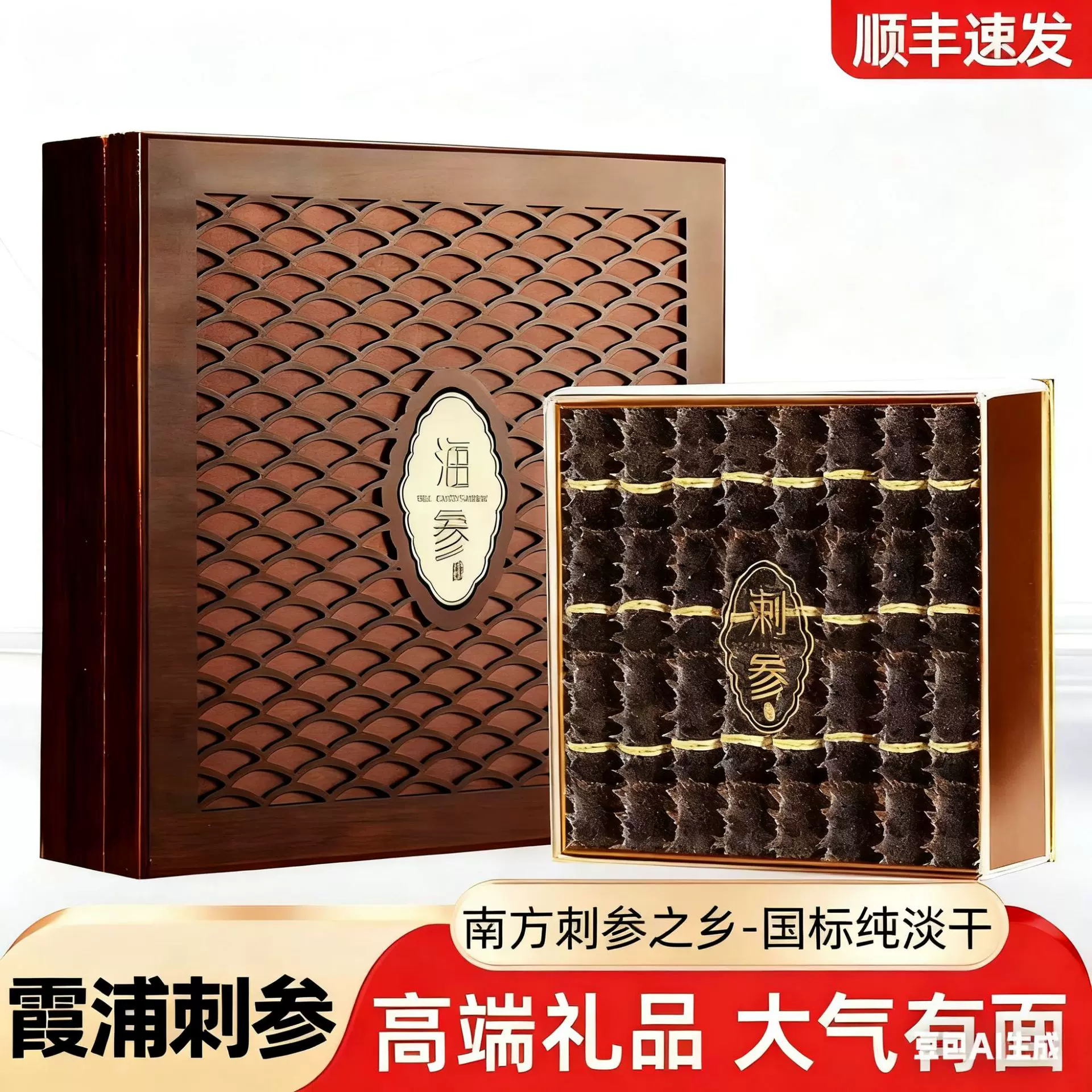 南方淡干海参海参工厂家批发干货非即食餐饮供应礼盒代发辽礼刺参