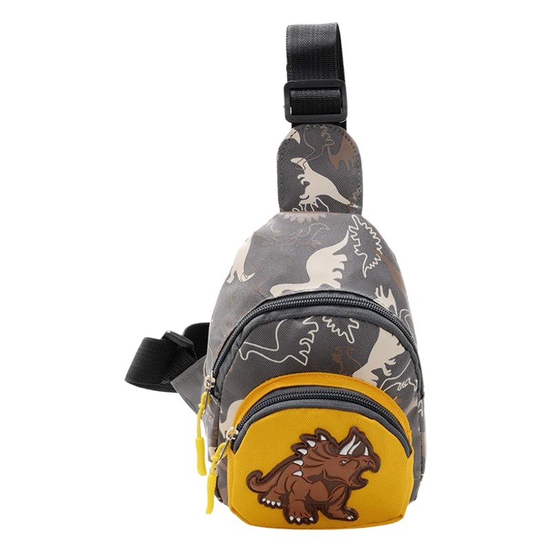 Comercio exterior nuevo bolso de la cintura de los niños niño dinosaurio crossbody pequeño bolso moda niños pecho bolso monedero bebé pequeño bolso