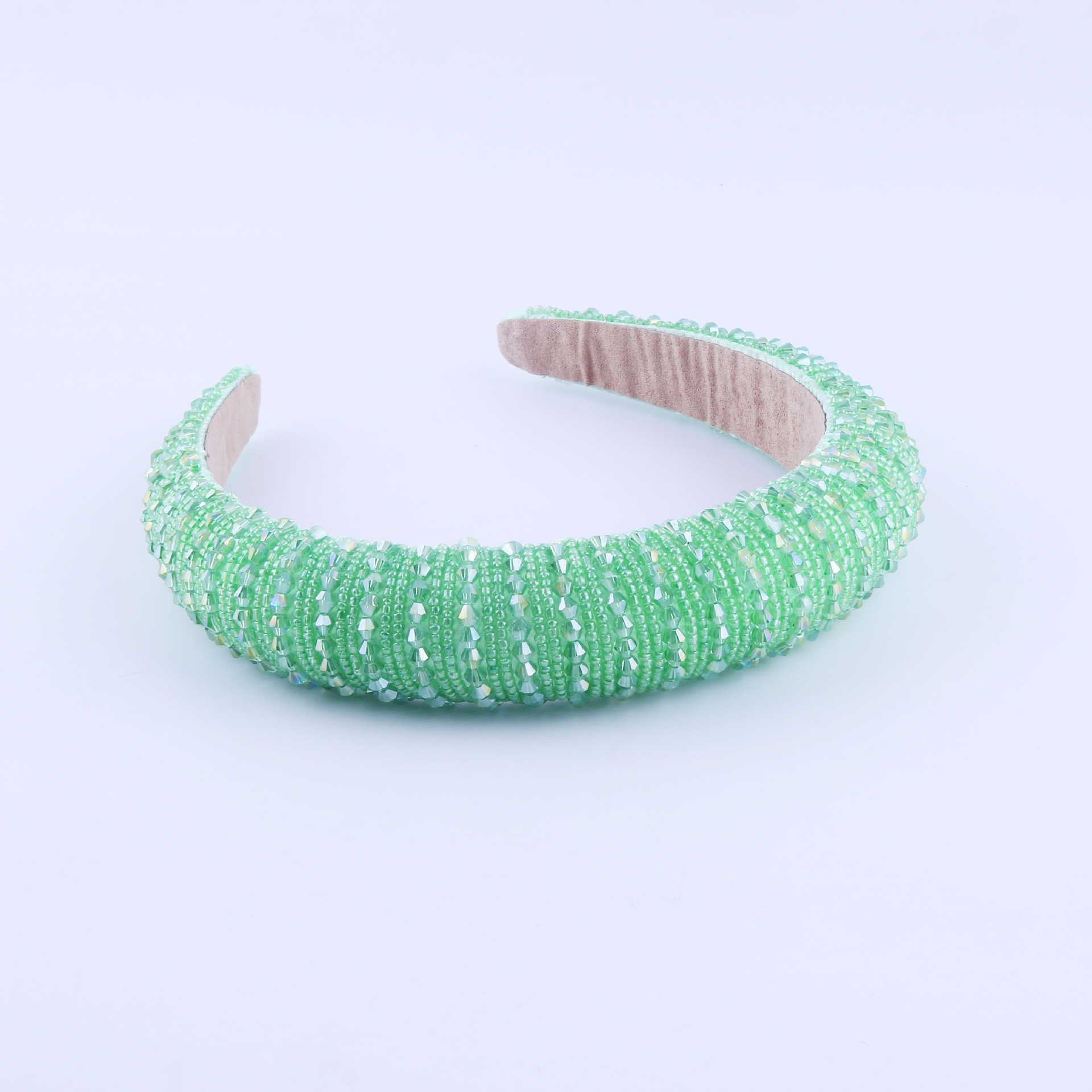 New Fashion Korean Sponge Crystal Rice Beads Hair Band display picture 3