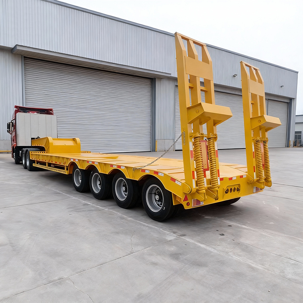 5-Axis 12m Heavy-Duty Machinery Transport Lowbed Semi-Trailer Machinery Ladder Hook Machine Platform Trailer Lowbed Trailer