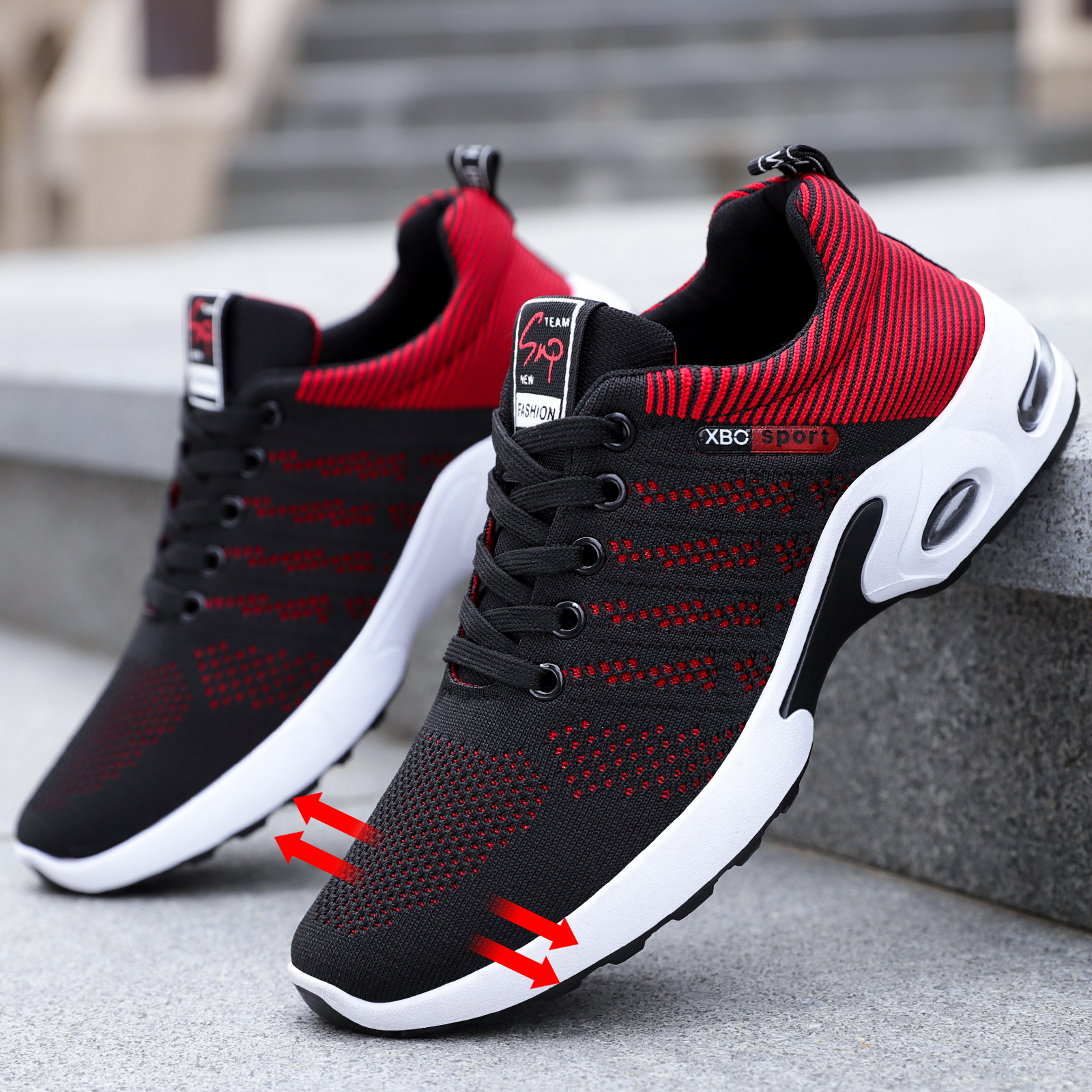 9308 Rojo negro (bolsa con cremallera PE)