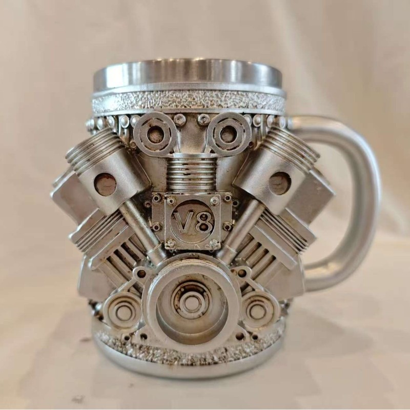 国境を越えた新製品v 8 v 6enginesダブリングスティールカップエンジンのマグカップの置物|undefined