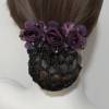 Summer elegant fashionable hair mesh, hair accessory, hairgrip, flowered, Japanese and Korean, 2023