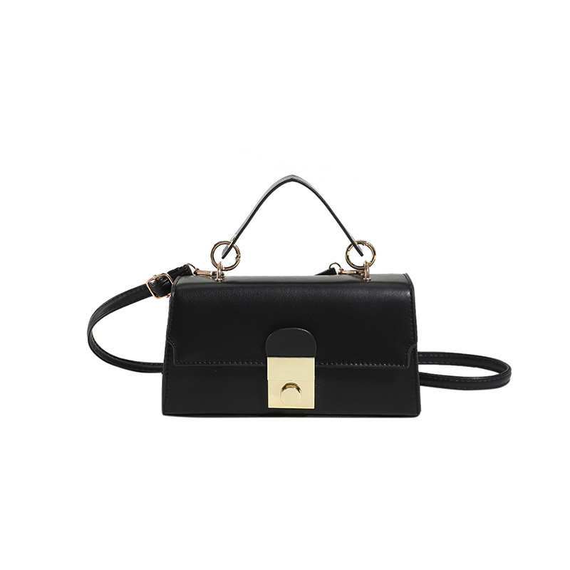 2025 primavera nuevo temperamento diseño de moda estilo extranjero textura simple mochila de hombro bolso de bloqueo de mano color caramelo