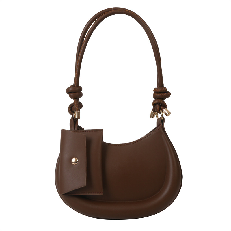 2023 verano nueva media luna bolsa nicho diseño axilas bolsa de hombro con textura de las mujeres bolso de moda coreana